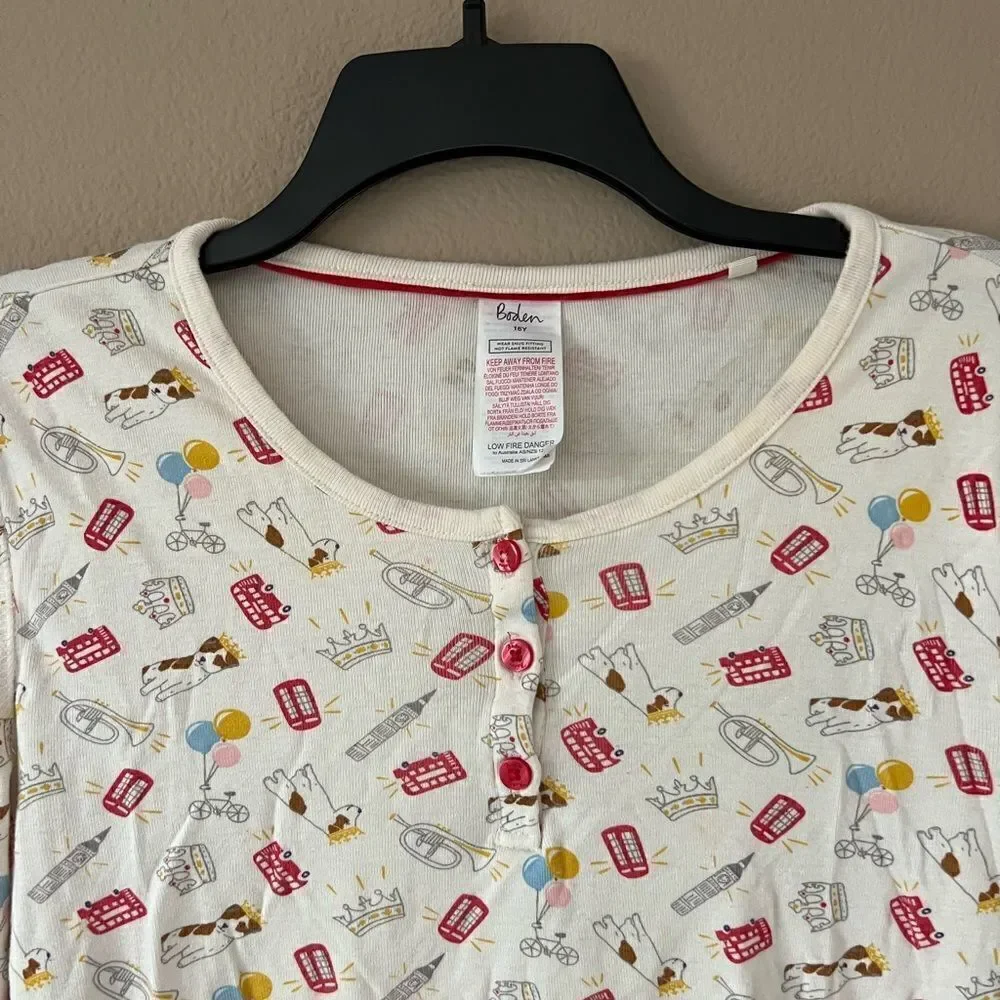 Boden Dog Print Pajama Top